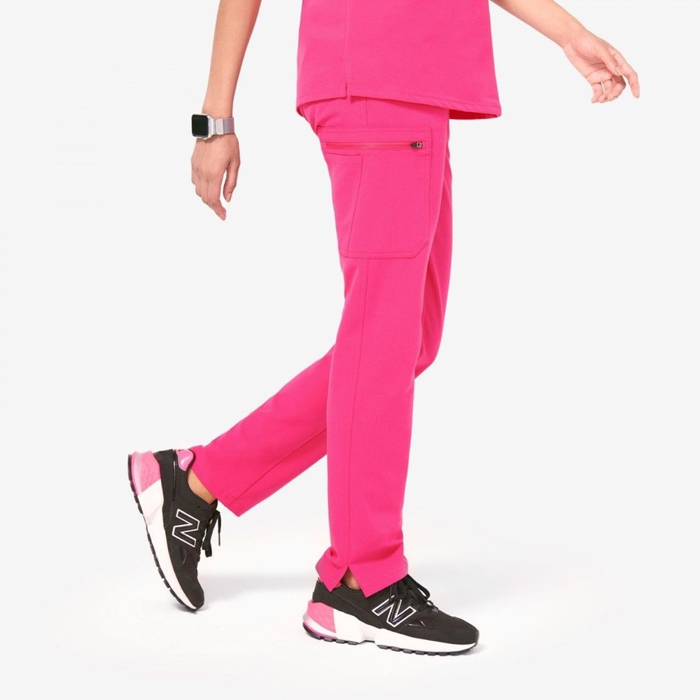 *RARE!* Figs Hot Pink Yola Skinny Scrub Pant - XSP